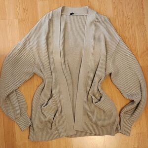 Kyte BABY Women's Cozy Ribbed Cardigan - Cream